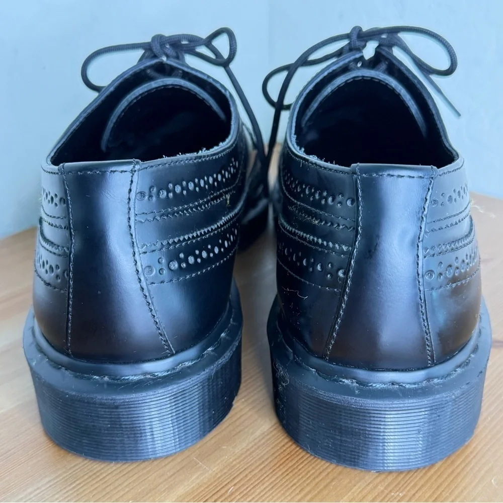 DR MARTENS 3989 Mono Brogue Lace Up Black Oxford Leather Shoes Men’s US13 EU47